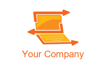direction in laptop logo