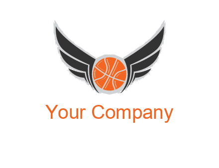 basketball with wings logo