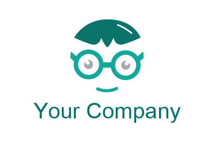 smiling face with glasses logo