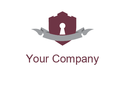 keyhole in shield logo