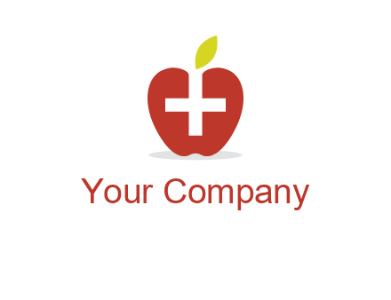 apple with health care cross logo