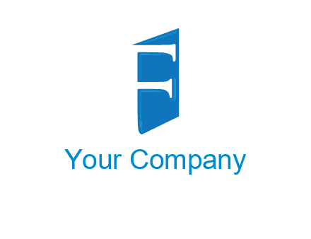 negative spacing letter F on door entertainment logo
