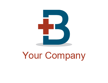 Medical cross in letter B