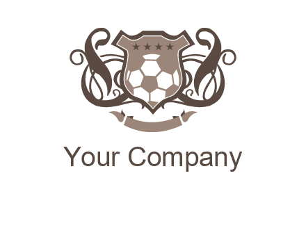 shield design with football swoosh logo