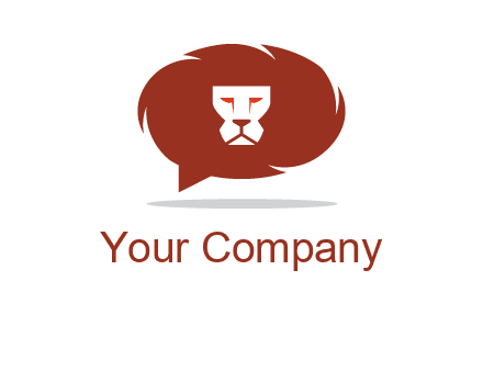 chat icon with lions logo