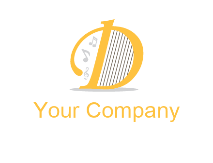 harp instrument in D logo
