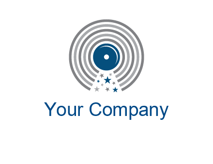 stars in gramophone cd logo