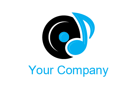 gramophone cd with tune icon