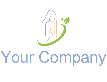 swoosh around woman body spa logo