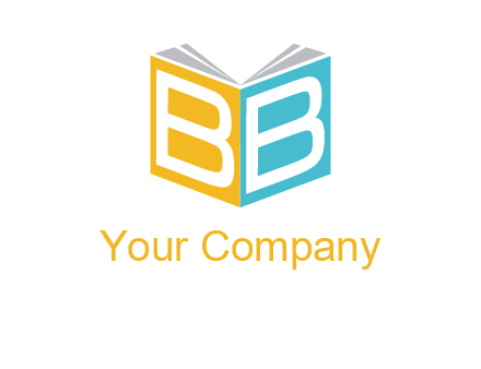 book front and back cover with letter B