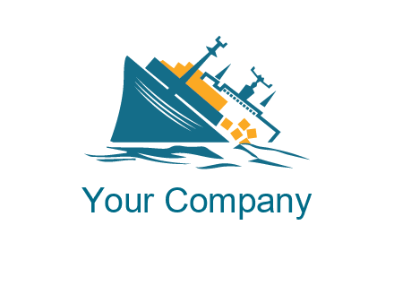 sinking ship with falling consignment insurance logo