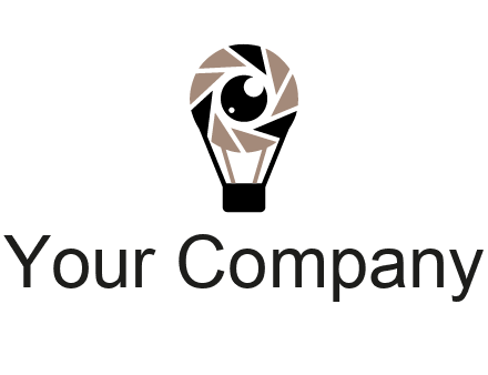 shutter with iris in air balloon photography logo