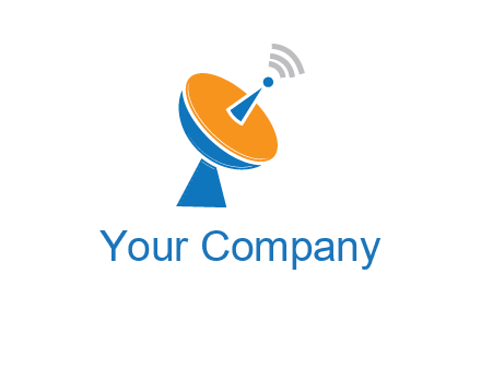 satellite with signals logo