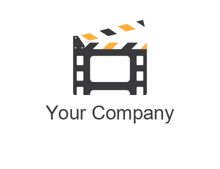film reel incorporated with clapper board logo