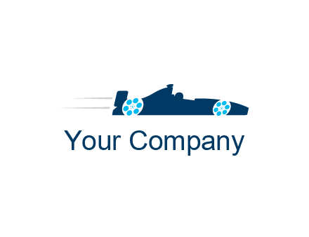 film reel incorporated with racing car logo