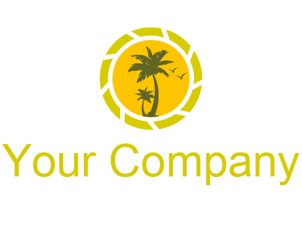 palm trees in sun shutter photography logo
