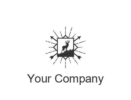 deer and arrow emblem logo