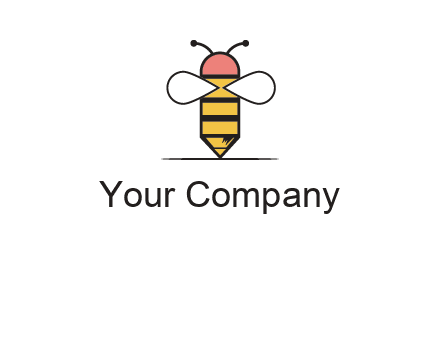 honey bee pencil logo