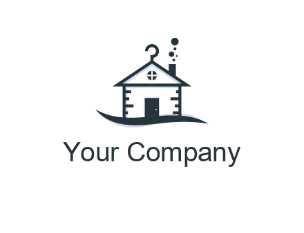 abstract dry cleaning house logo