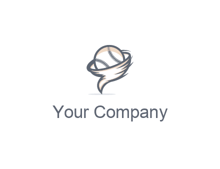 baseball in a tornado logo