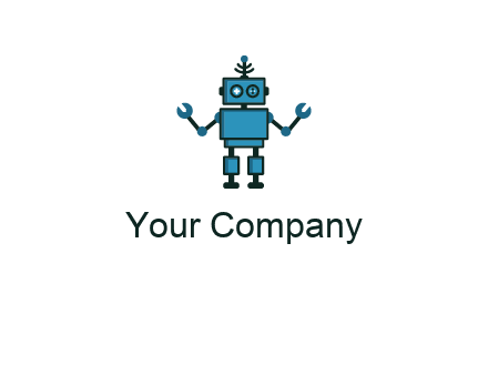 artificial intelligence or technology logo showcasing a robot