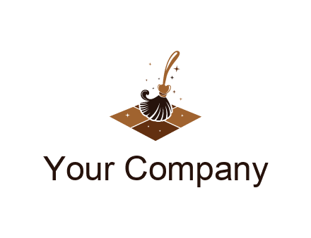 mop cleaning the floor logo for cleaning or janitorial service