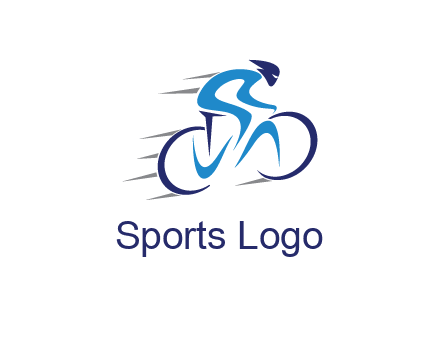 figure cycling for sports logo