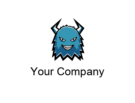 logo with a horned monster character
