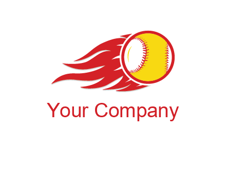 baseball with flames icon