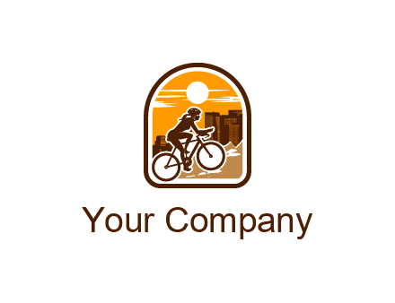 mountain biking logo
