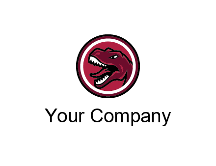 Tyrannosaurus rex or dinosaur logo