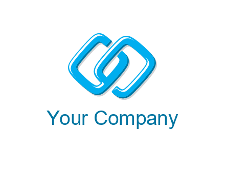 logo with two connected chain links