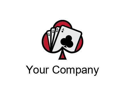 playing cards in spade logo