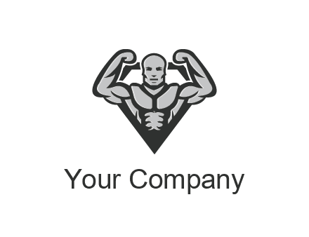 body builder flexing biceps