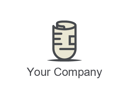 rolled up document logo