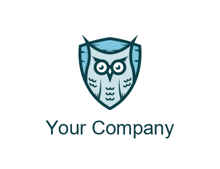 owl in shield