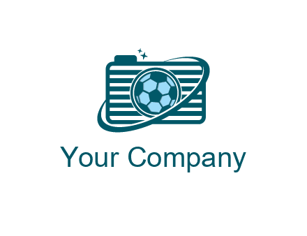 camera with football as lens