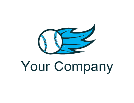 baseball on flame