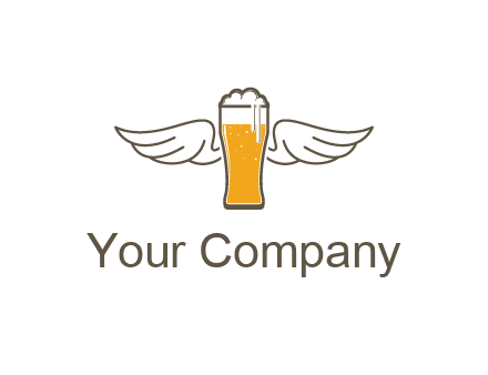 beer glass with wings