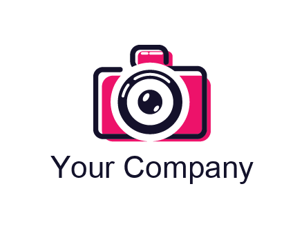 line art camera with glitch effect