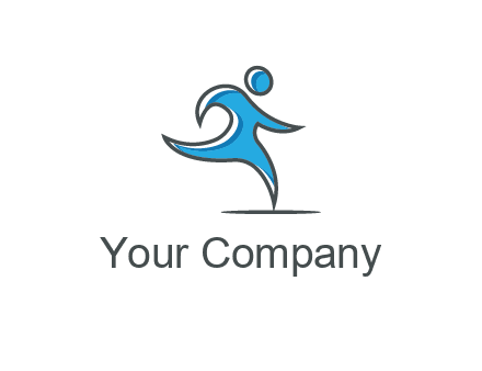 abstract man running icon