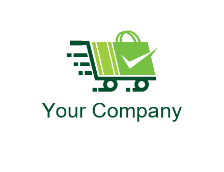 shopping cart with negative spacing check in shopping bag