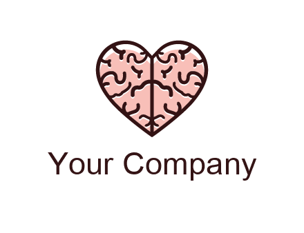 line art heart looking like brain