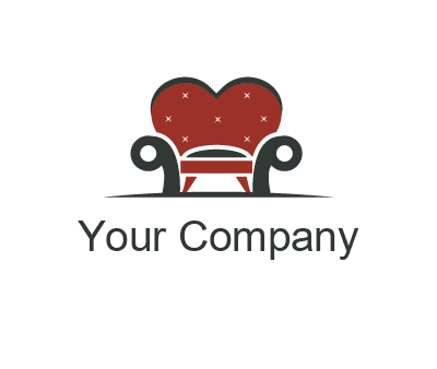 heart behind chair