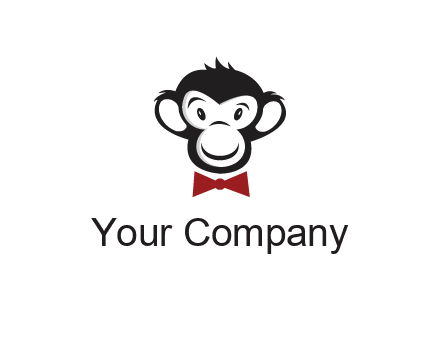 monkey wearing bow tie