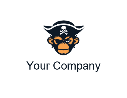 monkey wearing eye patch and pirate hat