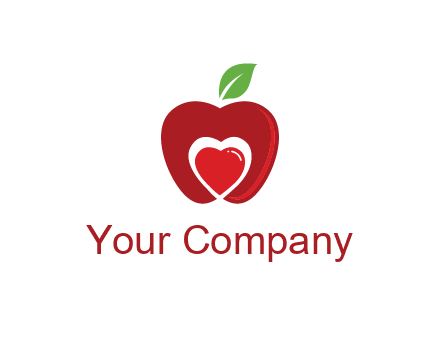 heart in apple