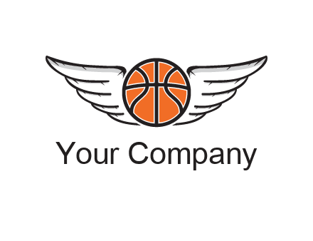 wings behind basketball