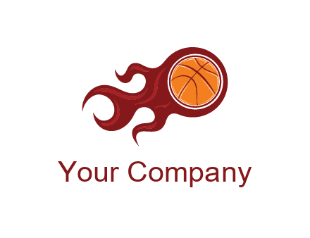 flames on basketball