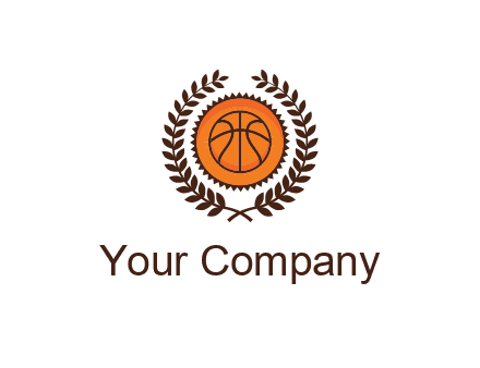 basketball in leaves